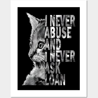 Naughty quote cat design Posters and Art